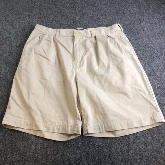 Polo Ralph Lauren Shorts Mens 34 Beige Pleated High Waist Tyler Vintage Y2K - Picture 2 of 10